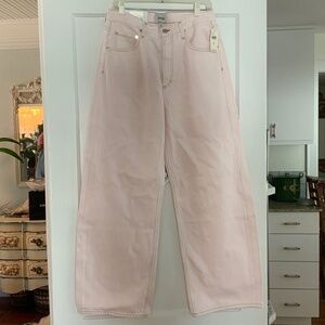 NWTS, AGOLDE LOW CURVE COSMOS BLUSH WIDE LEG JEANS 28